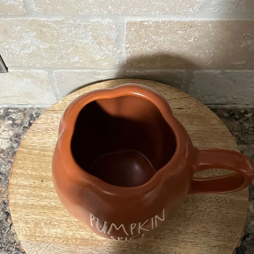 Pumpkin Spice Mug - Rust Orange Ceramic - Picture 3 of 5